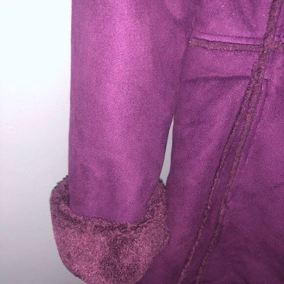 Hemisphere Faux Suede  Purple Girl’s Coat 14 - Picture 8 of 9